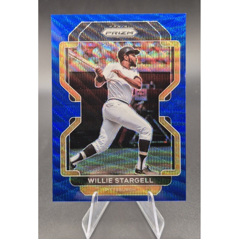 2022 Panini Prizm Willie Stargell 223 Tier III Blue Wave Prizm /60 SP Pirates